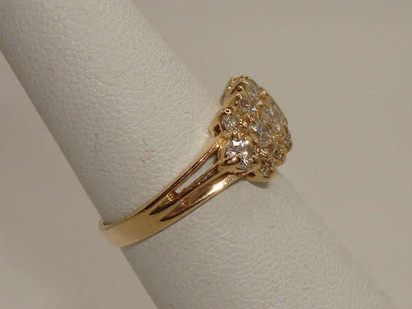 ✨ 14K Solid Gold Diamond Ring (Approx. 85ctw) - Size 5, G/H SI2, Excellent Sparkle