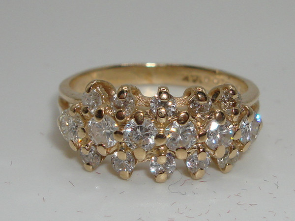 ✨ 14K Solid Gold Diamond Ring (Approx. 85ctw) - Size 5, G/H SI2, Excellent Sparkle