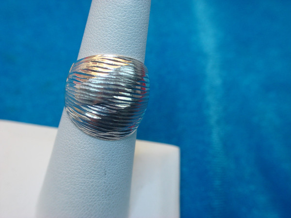 Vintage Italian Milor Sterling Silver Ring (925) Size 6 - Unique Pattern Design