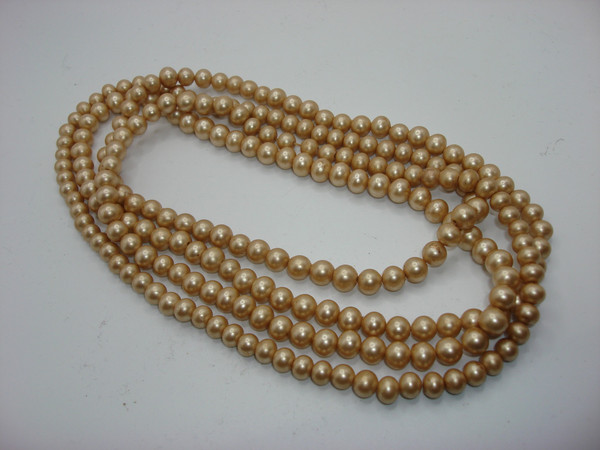 Vintage Andrea Champagne Faux Pearl Necklace (56
