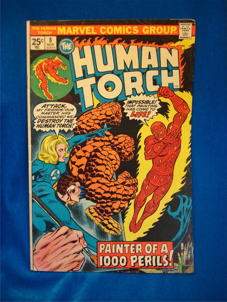 Vintage Marvel Human Torch Comics #3, 4, 8 & 29 (1974-1975) - Original Covers