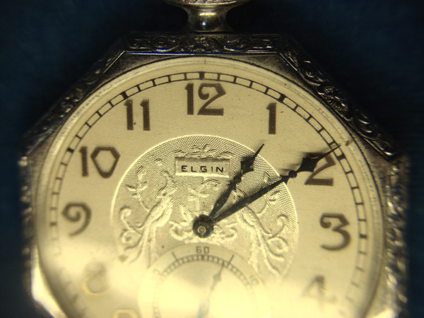 Vintage Elgin Art Deco Pocket Watch - Grade 303, Size 12s, 7 Jewel Movement