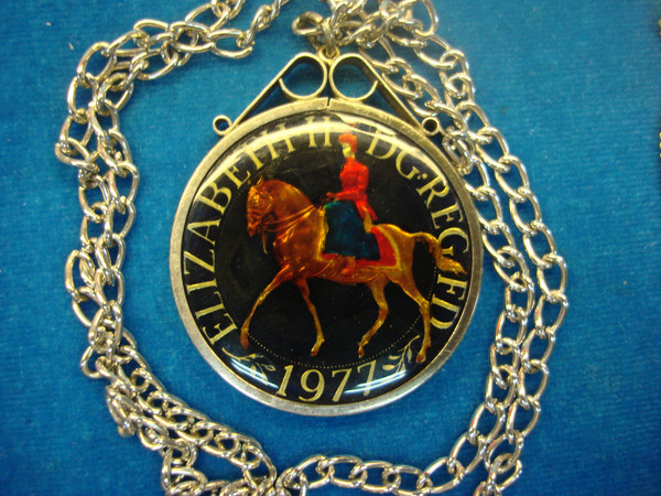 3 Unique Coin & Bullion Necklaces Set - Crown, Gold Replica & Almost Gold Pendant