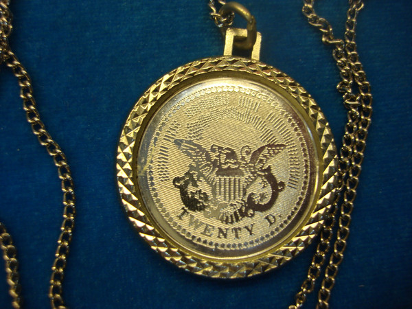 3 Unique Coin & Bullion Necklaces Set - Crown, Gold Replica & Almost Gold Pendant