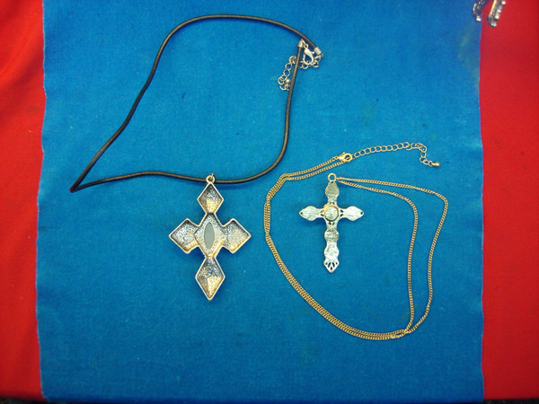 24 Vintage Cross Pendants & Necklaces - Unique Estate Collection