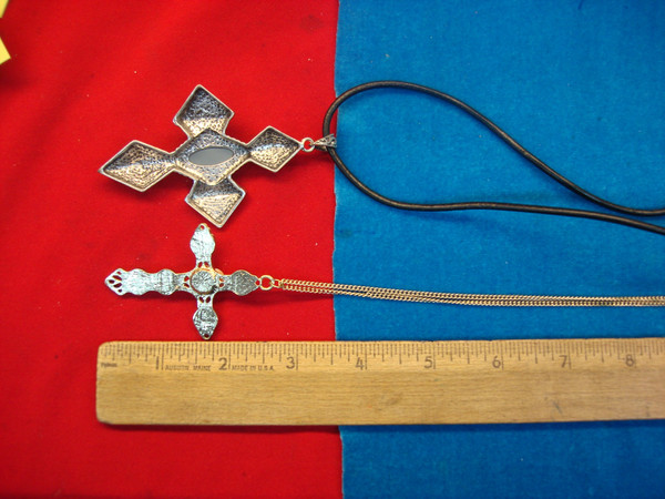 24 Vintage Cross Pendants & Necklaces - Unique Estate Collection