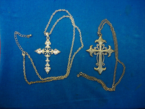 Vintage Cross Pendants & Necklaces (24+ Lots) - Estate Find