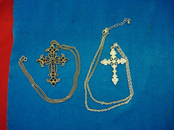 Vintage Cross Pendants & Necklaces (24+ Lots) - Estate Find