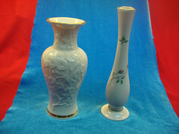 Lenox Flower Vase Set - 2-Piece, Bud & Tall Vase, Excellent Condition