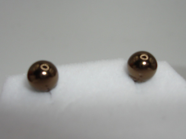 Elegant 14k Solid Gold Stud Earrings (5.8mm) - Lightweight & Classic