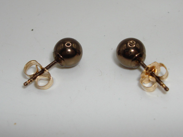 Elegant 14k Solid Gold Stud Earrings (5.8mm) - Lightweight & Classic