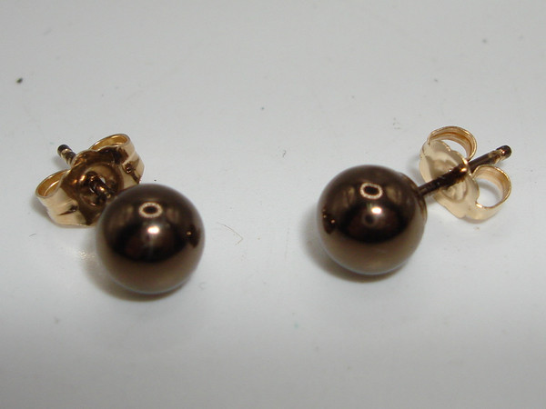 Elegant 14k Solid Gold Stud Earrings (5.8mm) - Lightweight & Classic