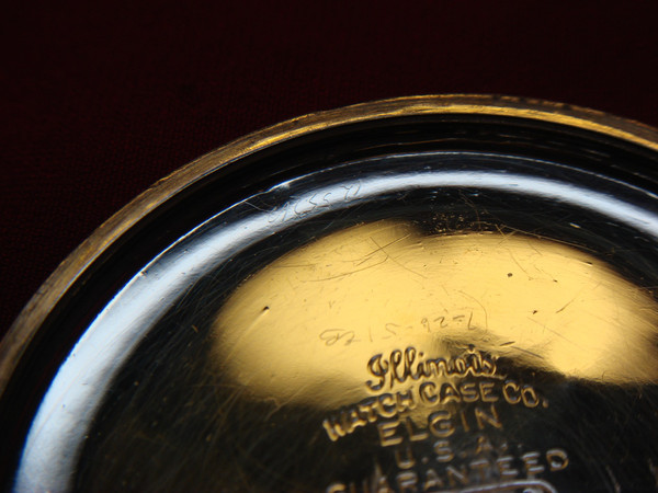 Vintage Elgin Class 114 Open Face Pocket Watch, Gold Filled Case (1924) - 7 Jewel Movement