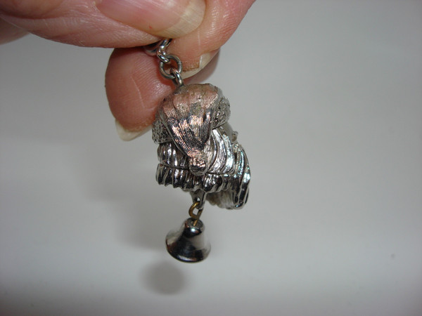 Vintage Monet Articulated Santa Pendant Necklace - Sparkling Red Rhinestones, 24 Inch Chain