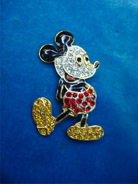 Disney Originals Mickey Mouse Rhinestone Pin - Sparkling, Unworn 2