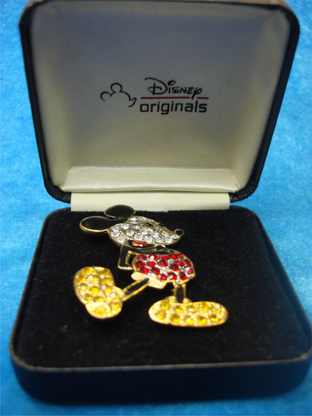 Disney Originals Mickey Mouse Rhinestone Pin - Sparkling, Unworn 2