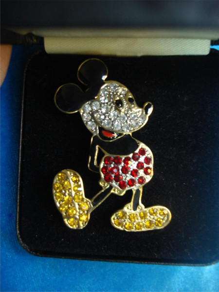 Disney Originals Mickey Mouse Rhinestone Pin - Sparkling, Unworn 2