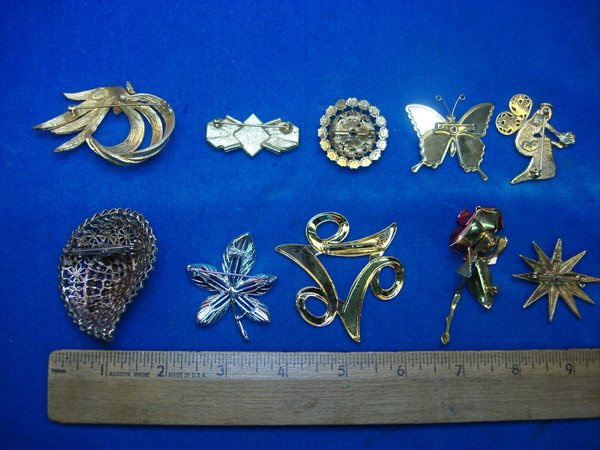 Estate Jewelry Collection: 10 Unique & Usable Costume Pins