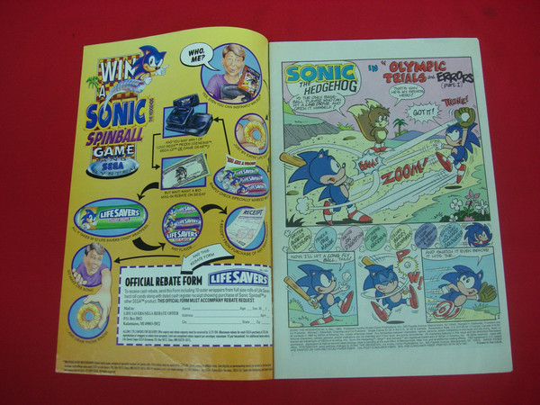 Sonic the Hedgehog #5 Olympic Trial and Error (Dec 1993) Archie Adventure Comic - Nice Condition