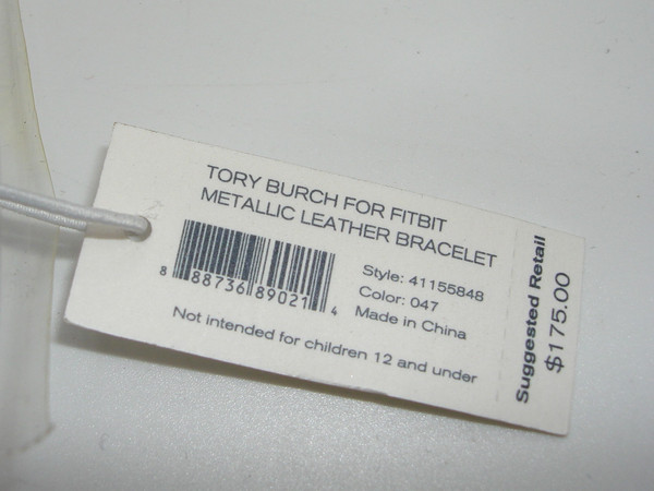 Pre-Owned Tory Burch Fitbit Flex Metallic Leather Bracelet - Like New