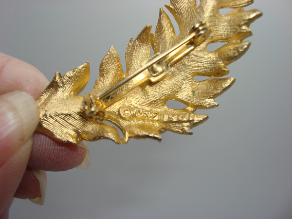 Vintage Coro Brooches Set - 1961 Apple & Leaf Design (Estate Find)