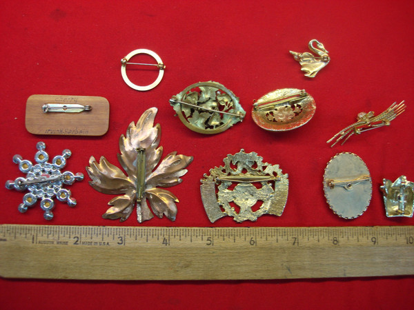Vintage Costume Pin Lot of 10 - Unique & Collectible Pins for Jackets, Hats & Bags