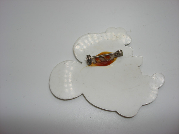 Vintage 1970s Minnie Mouse Lucite Pin by Walt Disney Productions