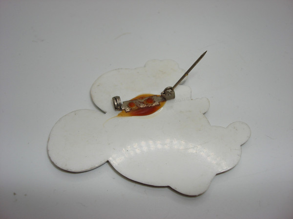 Vintage 1970s Minnie Mouse Lucite Pin by Walt Disney Productions