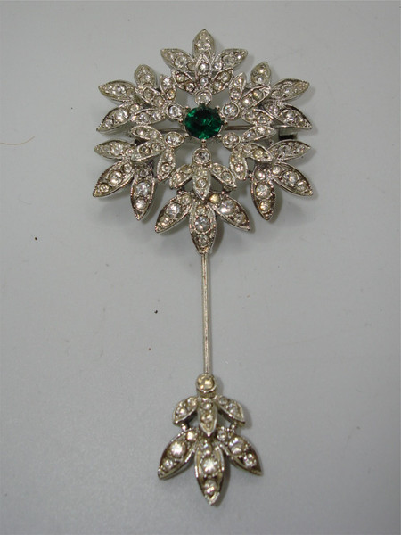Vintage Sarah Coventry Royal Scepter Brooch/Pendant - Mint Condition, Sparkling Rhinestones