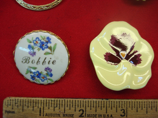 Vintage Estate Jewelry Lot of 10 Unique Pins - Collectible Costume Jewelry