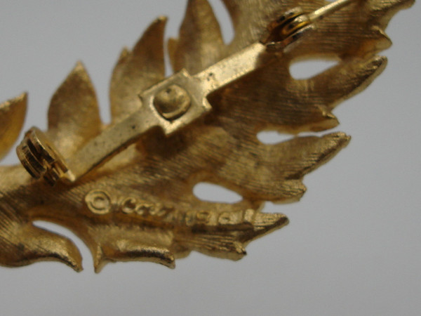 Vintage Coro Brooches (1960s-70s) - Gold Tone Leaf & Floral Designs