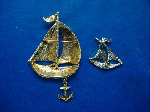 Nautical Sailboat Enamel Pins (2 Pack) - Unique Jewelry Accessories