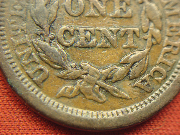 1855 U.S. Large Cent - Rare Natural Braided Hair Copper Coin