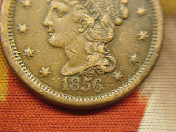 1856 U.S. Braided Hair Large Cent - Excellent Condition, Detailed Copper Coin