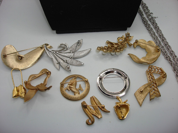Vintage Crown Trifari Jewelry Lot of 12 - Estate Find! Necklace, Earrings & More!