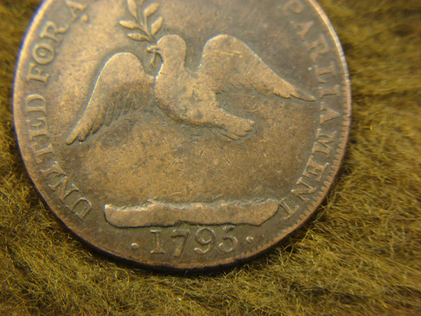 Antique 1795 Great Britain London Corresponding Society Half Penny Token - Historical Copper Artifact