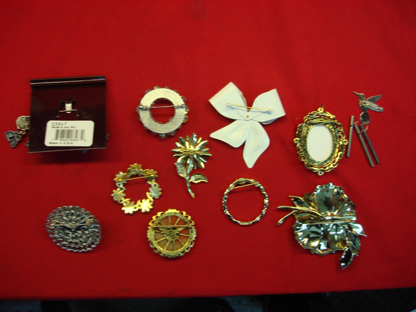Vintage Costume Pin Lot of 10 - Estate Jewelry Collection - Unique & Usable