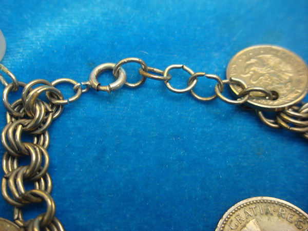 Vintage World Coin Bracelet - 70s Global Numismatic Jewelry Gift