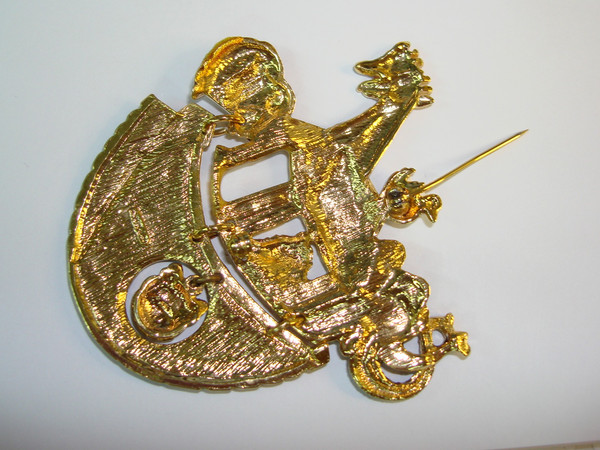 Vintage Don-Lin Enamel Noah's Ark Animal Pin - Rare 1970s Collectible