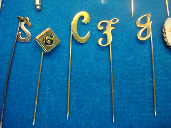 Vintage Initial Stick Pin Set of 24 - Unique Estate Finds