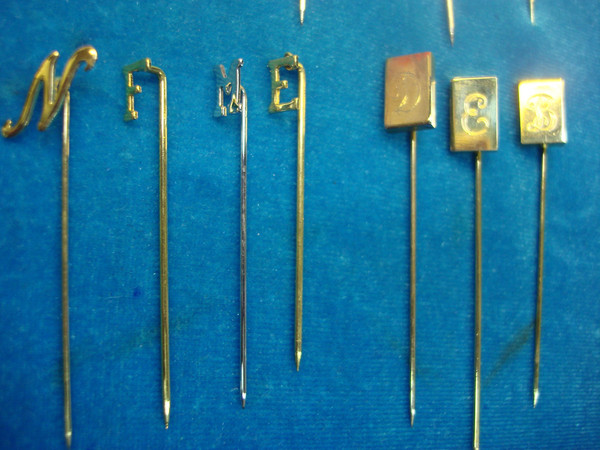 Vintage Initial Stick Pin Set of 24 - Unique Estate Finds