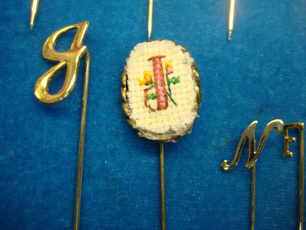 Vintage Initial Stick Pin Set of 24 - Unique Estate Finds