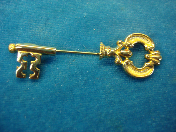 Vintage Skeleton Key Stick Pin - Unique Estate Find