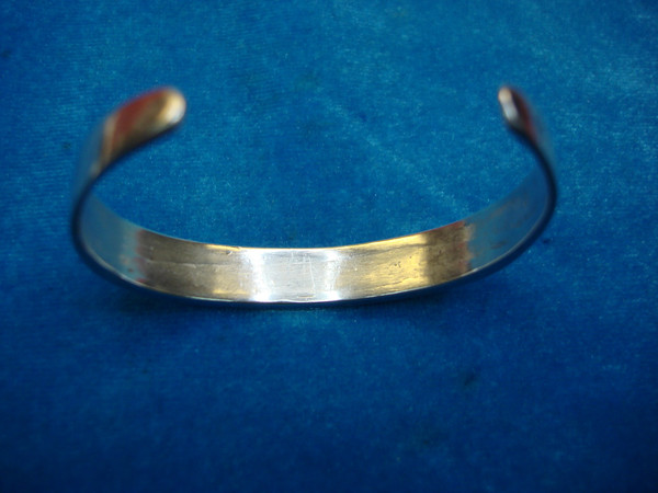 Sterling Silver Turquoise Chip Cuff Bracelet - Pre-Owned, Authentic & Substantial