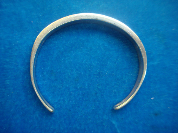Sterling Silver Turquoise Chip Cuff Bracelet - Pre-Owned, Authentic & Substantial