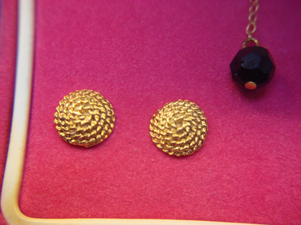 Vintage 5 Pairs Fashion Earrings w/14k Gold Studs - New in Box