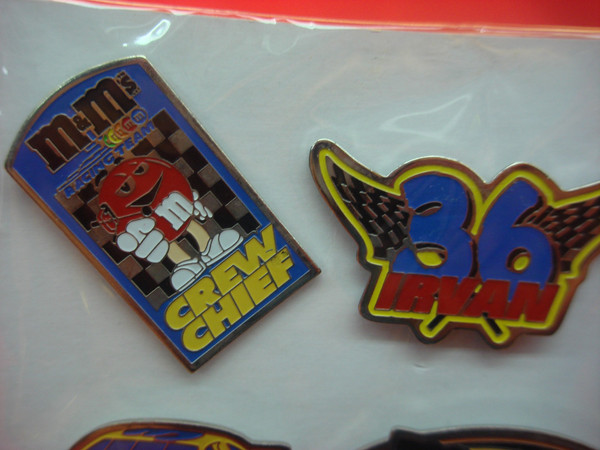 1999 Ernie Irvan M&M Mars NASCAR Pin Set of 4 - Unopened & Rare