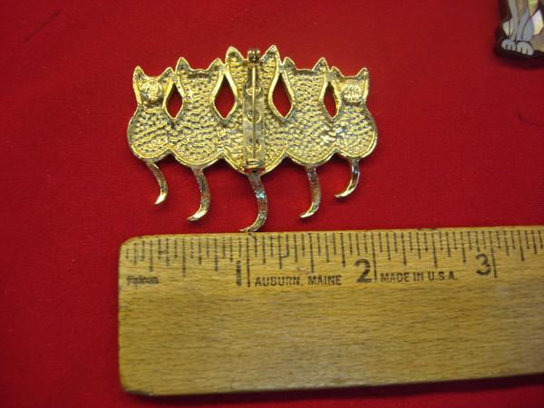 Cute Enamel Cat Earrings & Pin Set - Dangle Earrings & Statement Pin