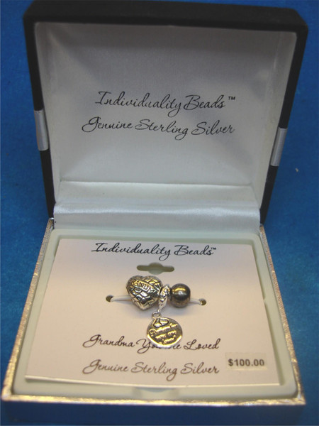 Sterling Silver Grandma Beads - 'You Are Loved' Gift Set (3pc, NIB)