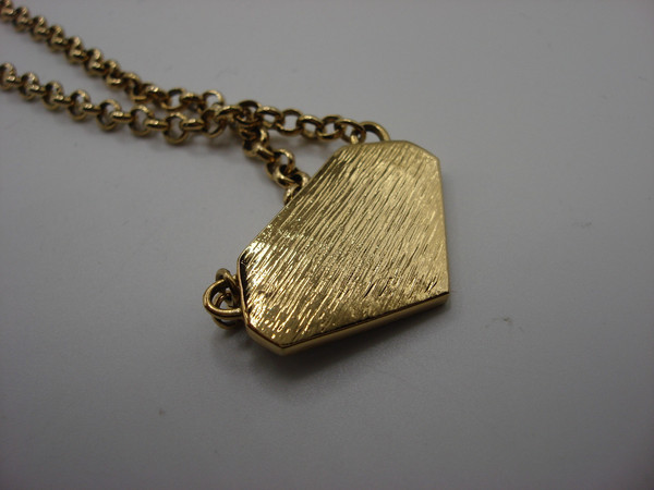 Vintage Swarovski Crystal Pendant Necklace (Gold-Tone, 14.5